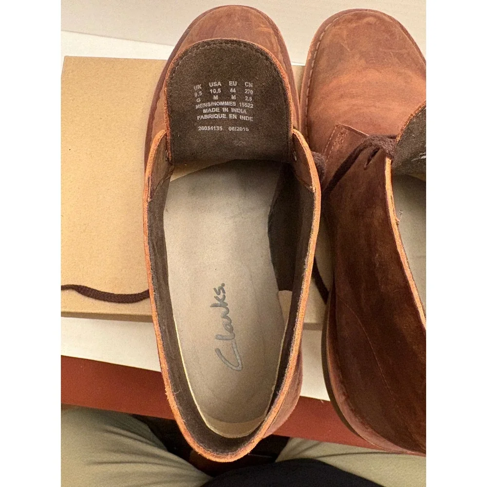 Clarks Bushacre 2 Mens Beeswax Brown Leather Chukka Desert Boots 10.5 M 26034135